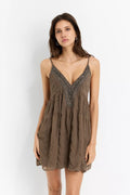 EMBER - Vestido mini atemporal con escote decorado