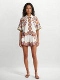 Noa - Conjunto camisero estampado boho étnico