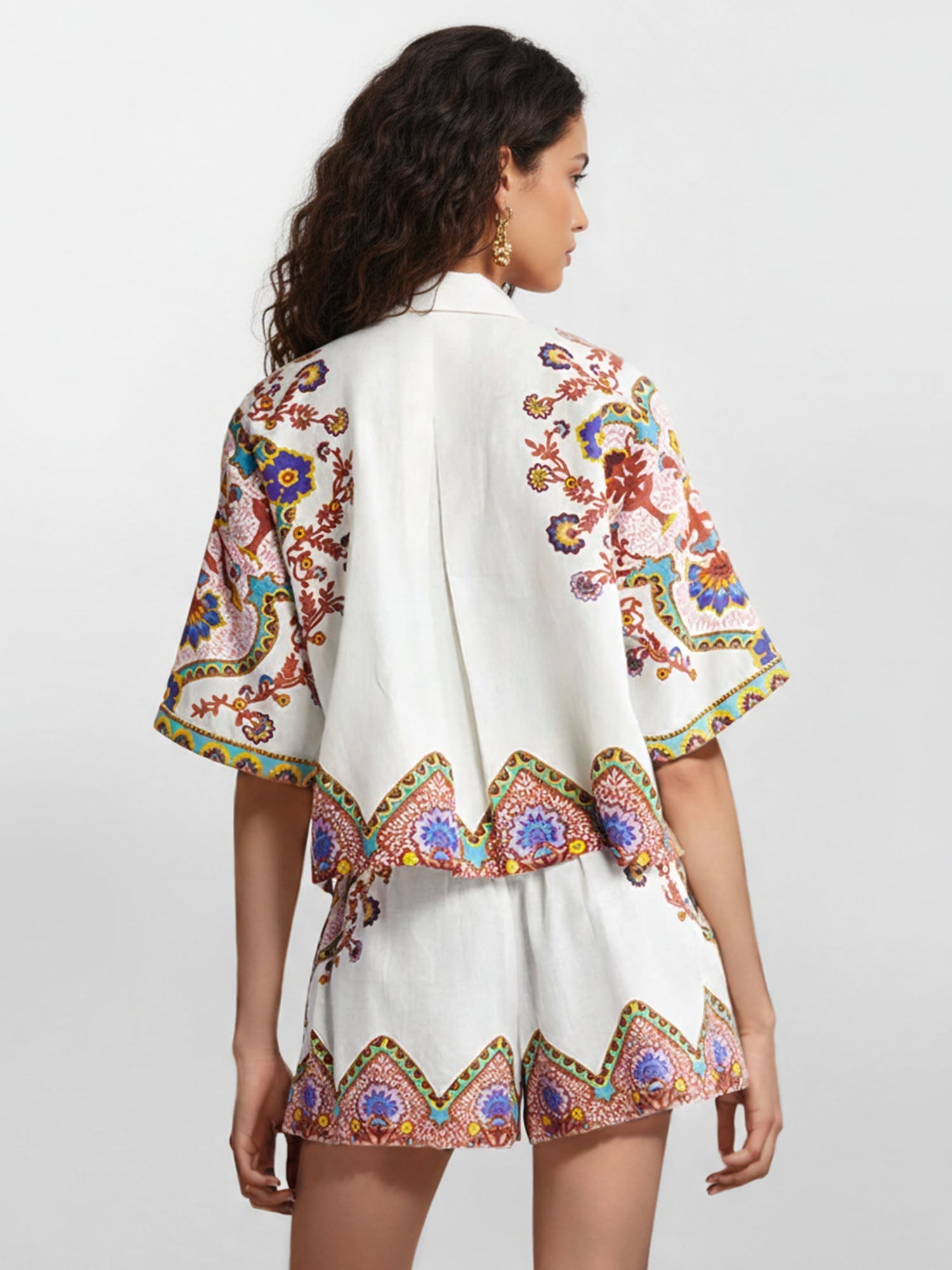 Noa - Conjunto camisero estampado boho étnico