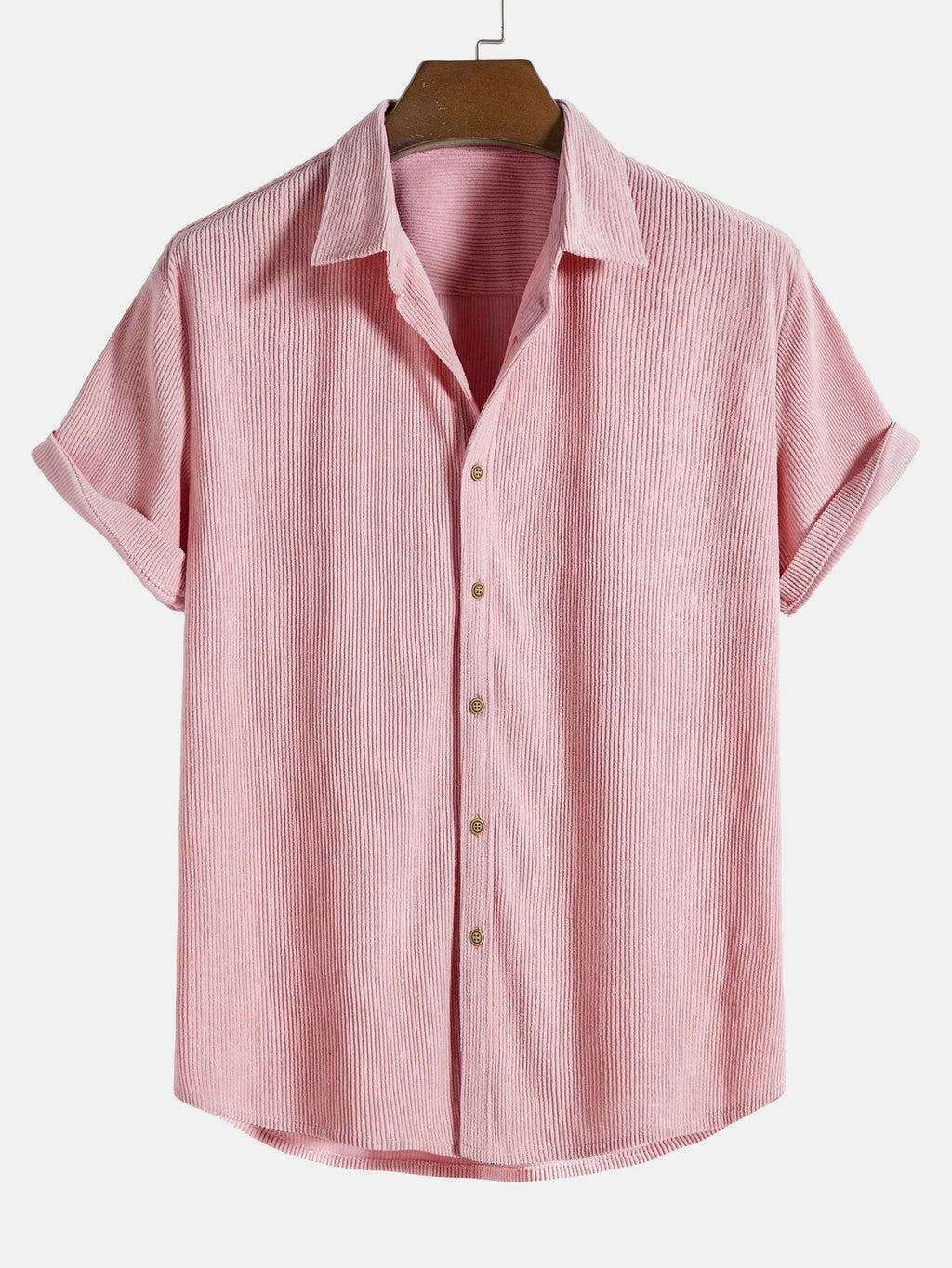Camisa de pana de manga corta con botones + shorts