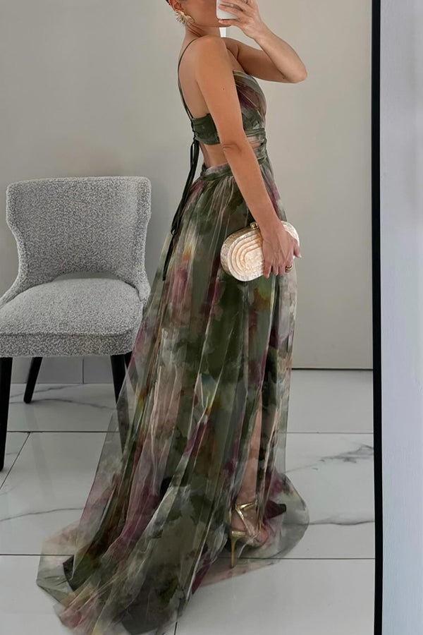 GISELLE - Vestido largo de gasa