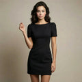 JANINE - Minivestido con mangas abullonadas