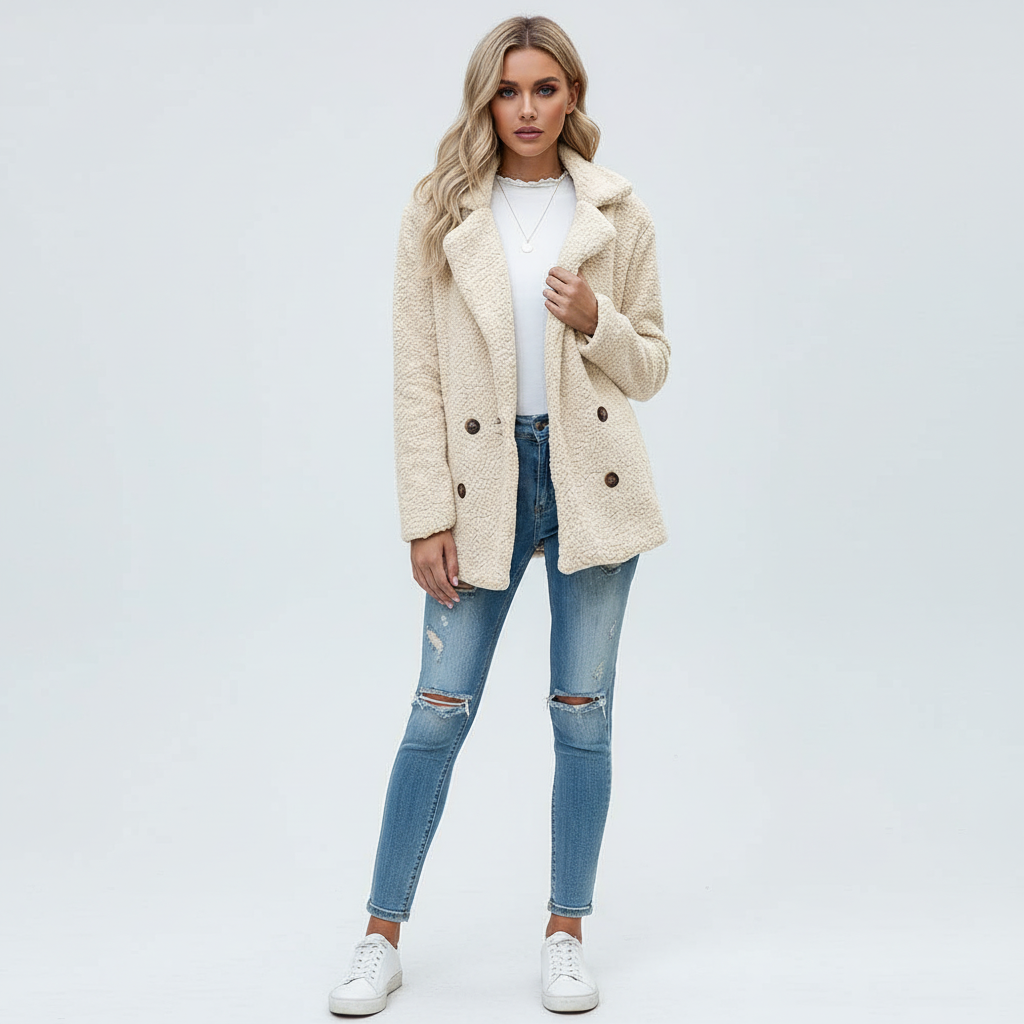 ELINE - Elegante abrigo de felpa