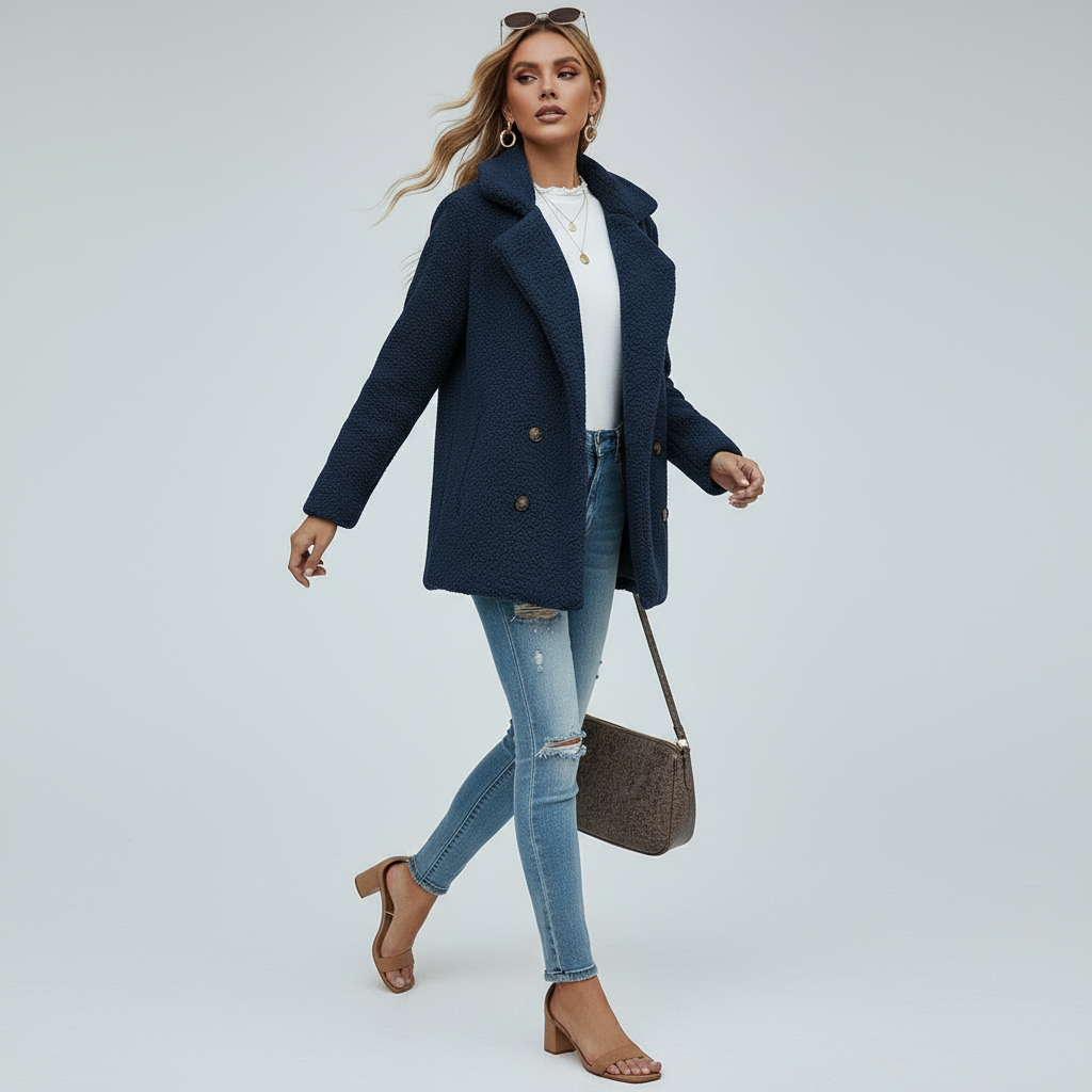 ELINE - Elegante abrigo de felpa