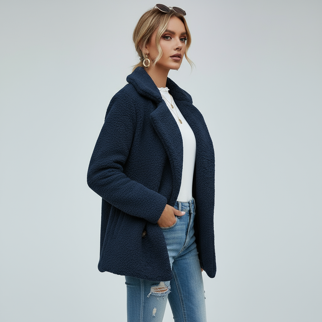 ELINE - Elegante abrigo de felpa