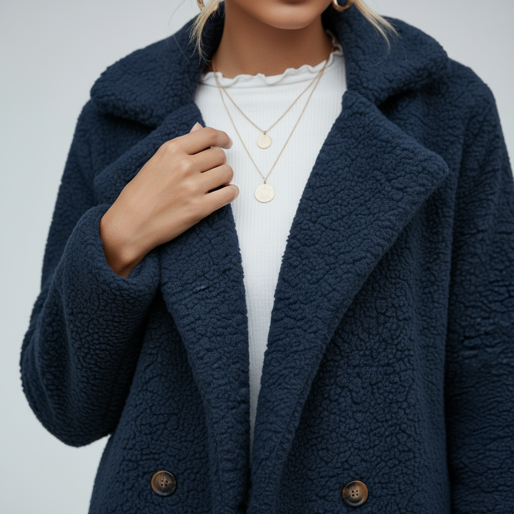 ELINE - Elegante abrigo de felpa