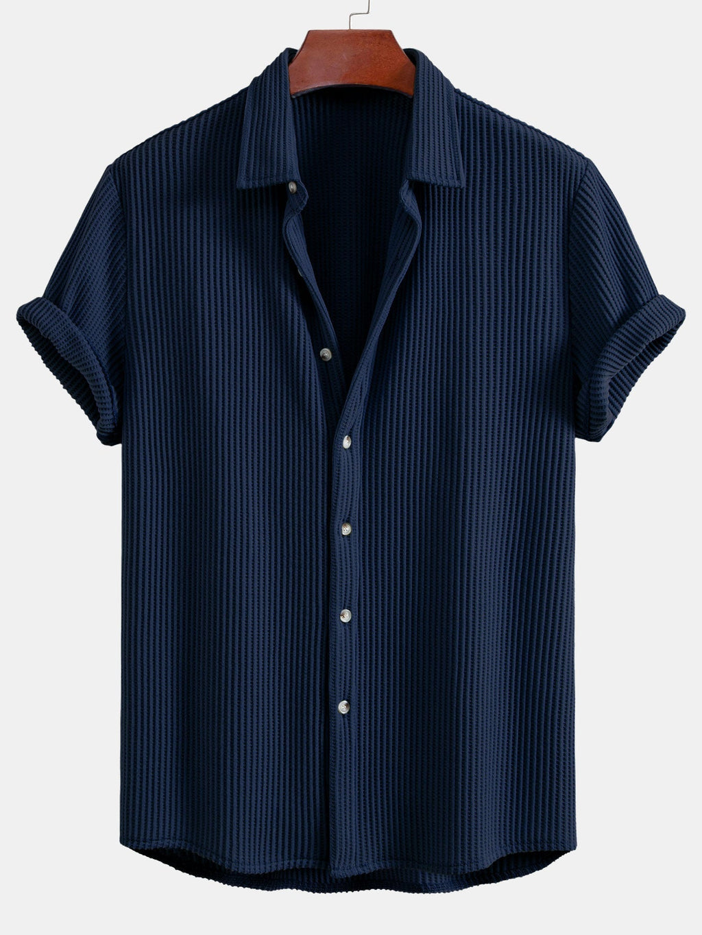 Camisa waffle con botones