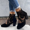 NORA - Elegantes zapatos de tacón alto con encaje
