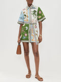 Marta - Conjunto camisero estampado mediterráneo