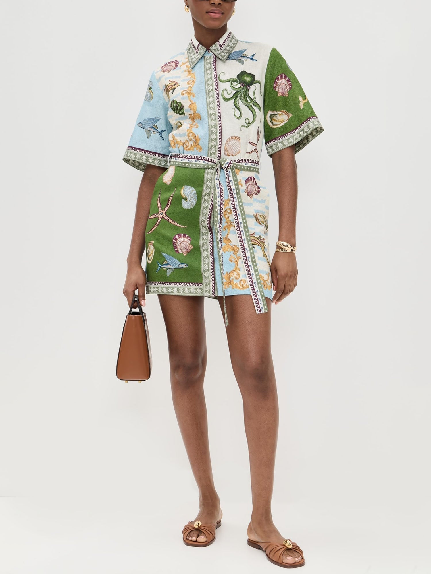Marta - Conjunto camisero estampado mediterráneo
