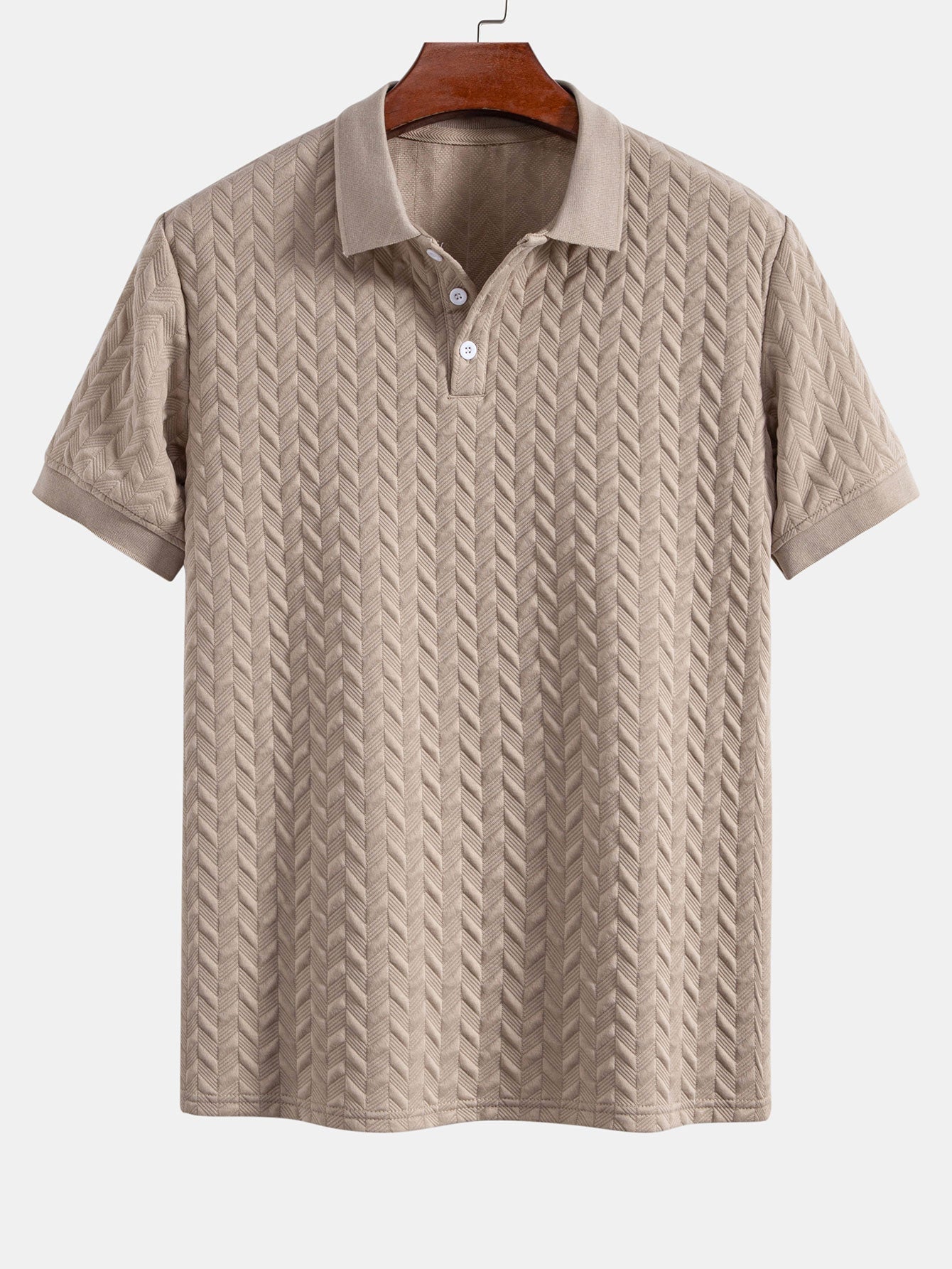 Polo jacquard geométrico