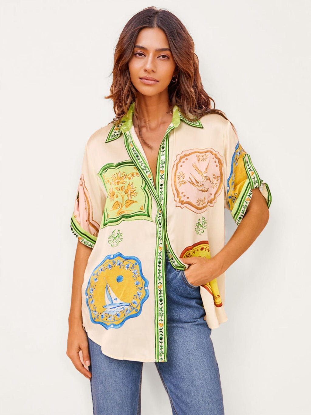 Celia - Conjunto de dos piezas con estampado
