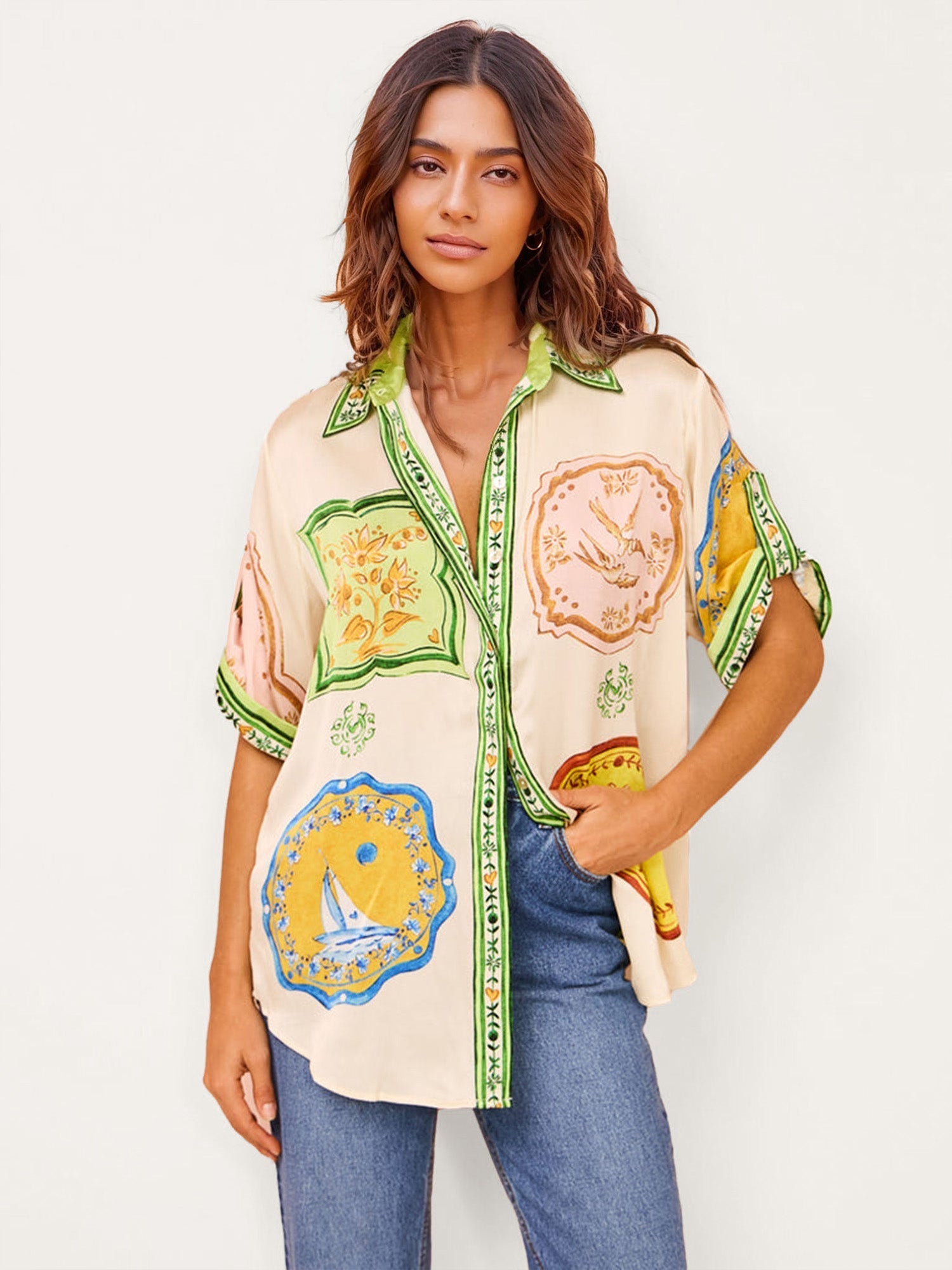 Celia - Conjunto de dos piezas con estampado