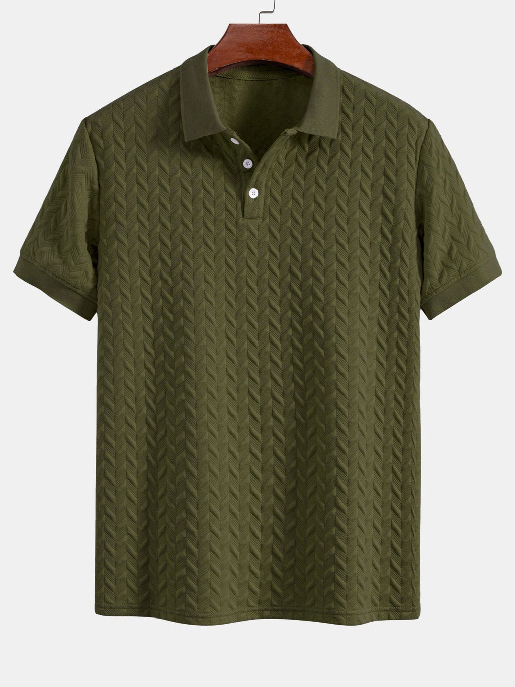 Polo jacquard geométrico