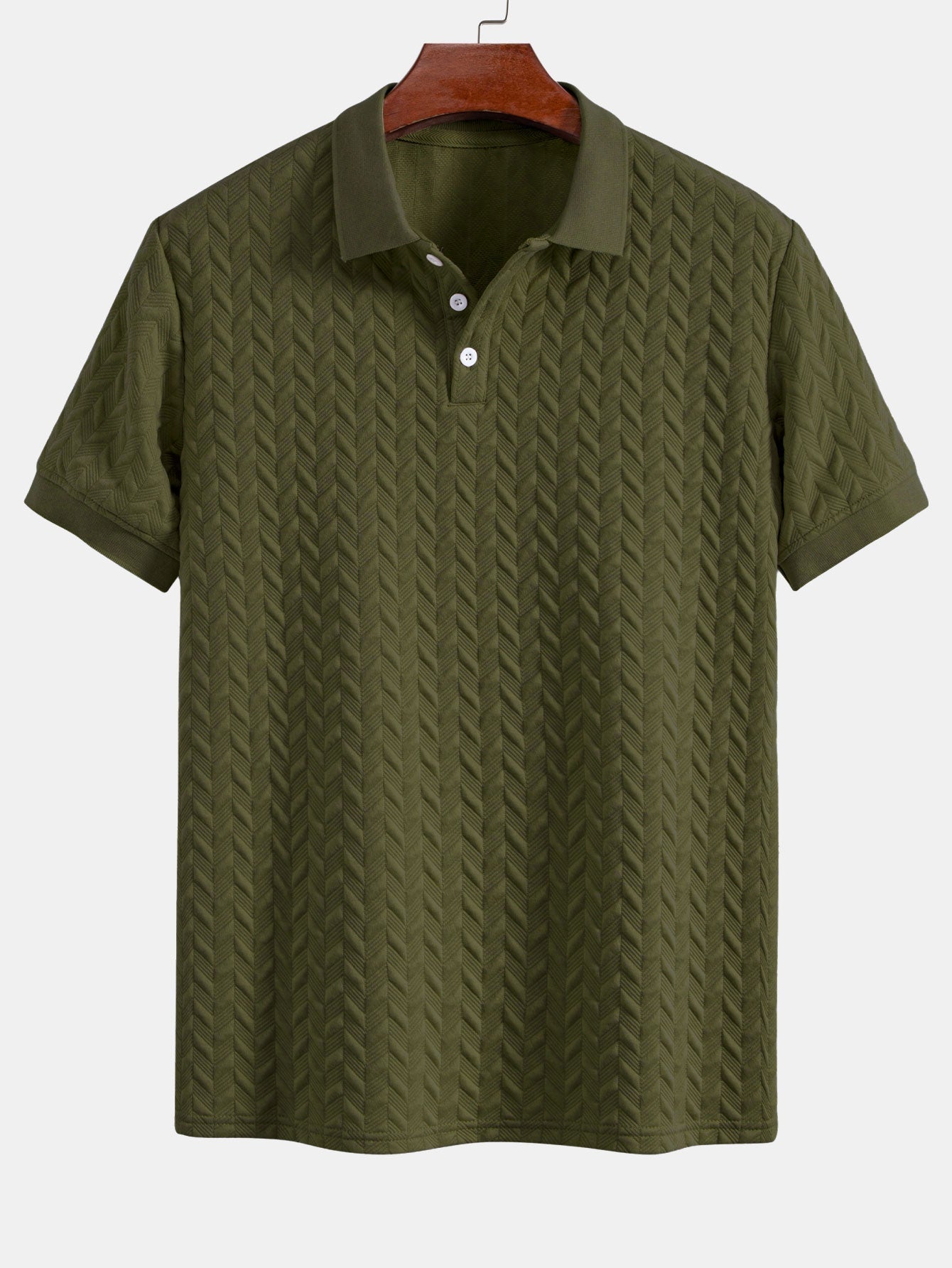 Polo jacquard geométrico