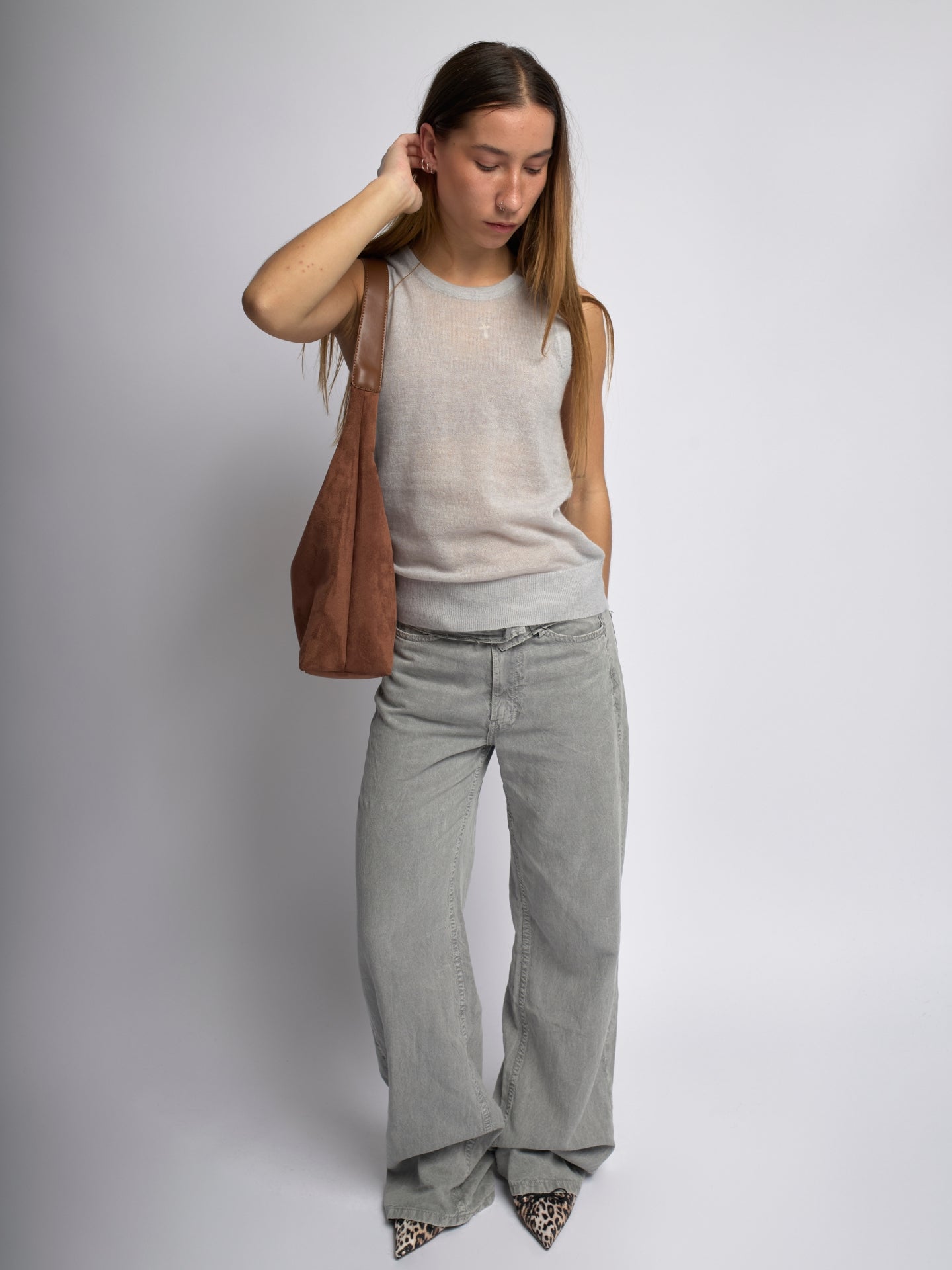 Suede Daily Leather Tote - Bolso tote diario de ante