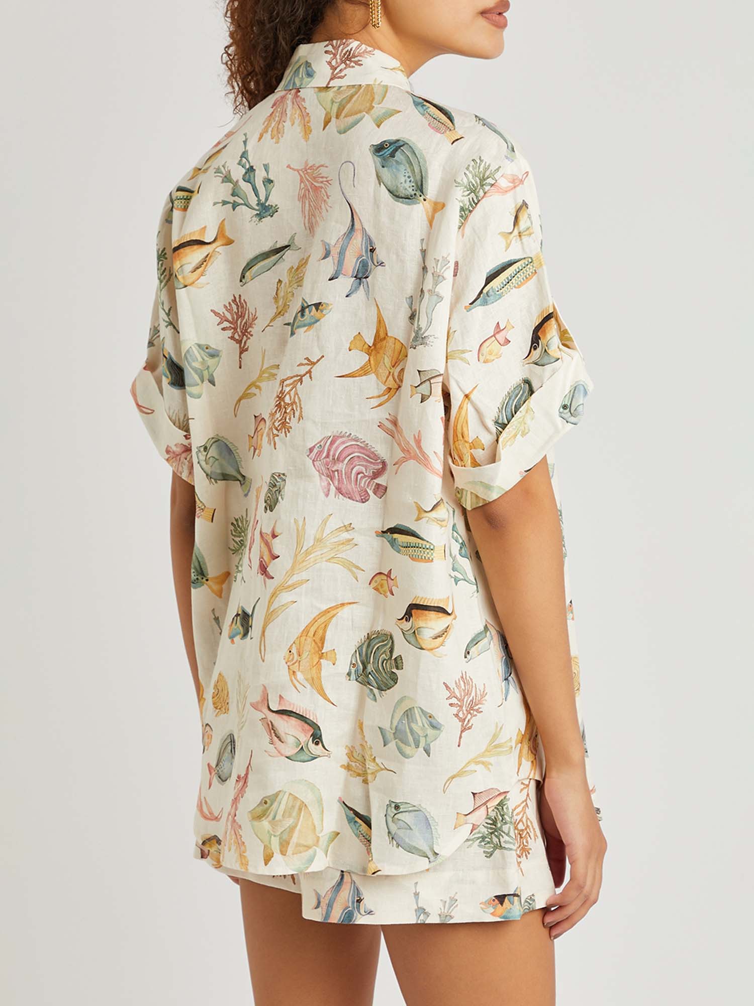 CONJUNTO CAMISERO ESTAMPADO MARINO