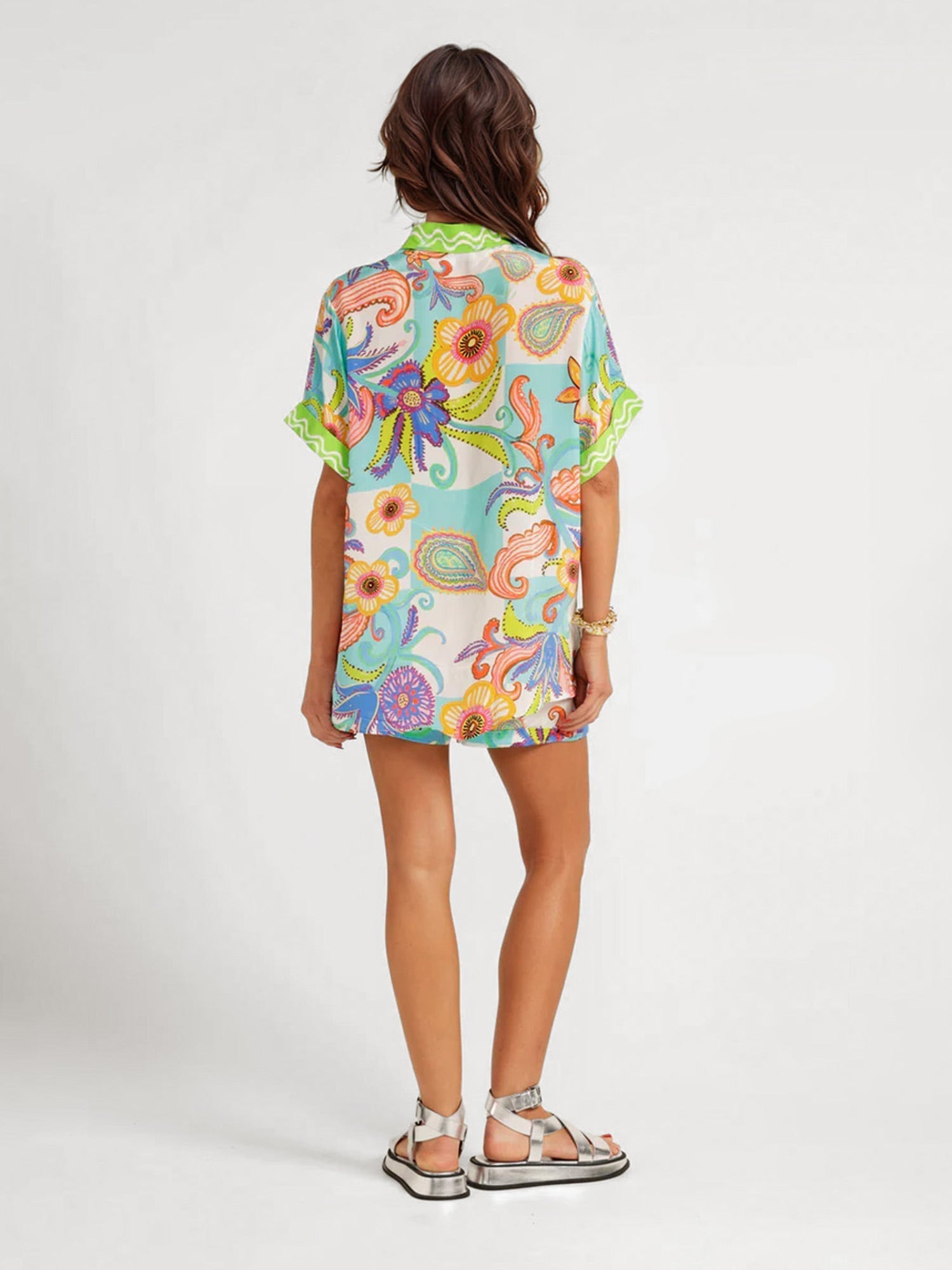 Elena - Conjunto camisero estampado boho