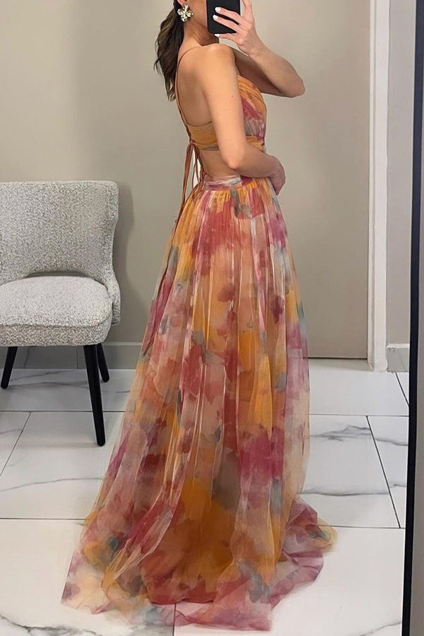 GISELLE - Vestido largo de gasa