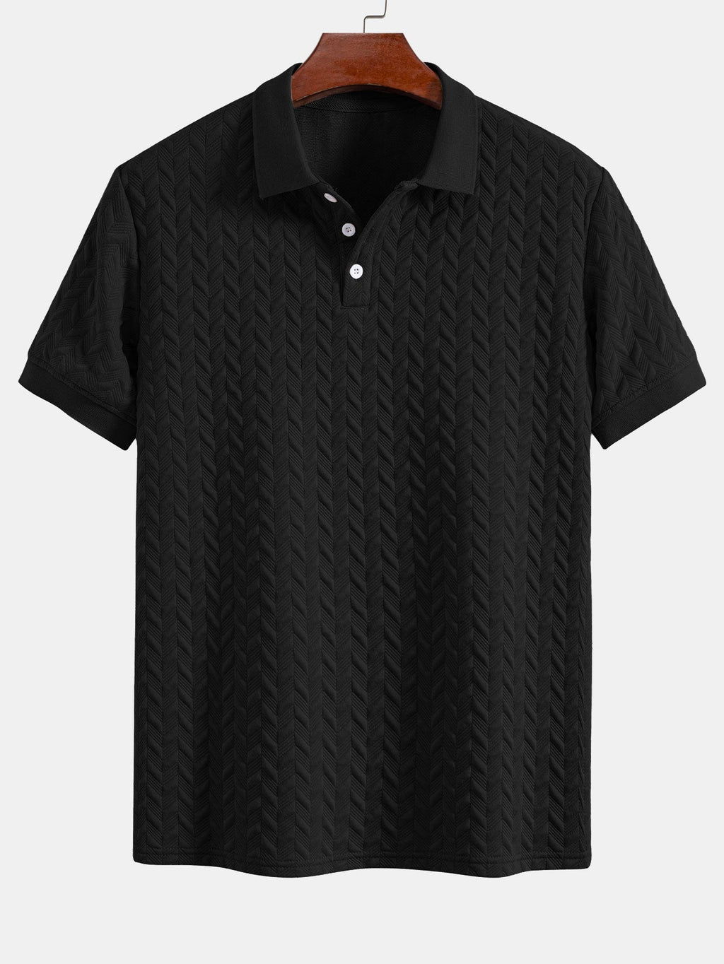 Polo jacquard geométrico