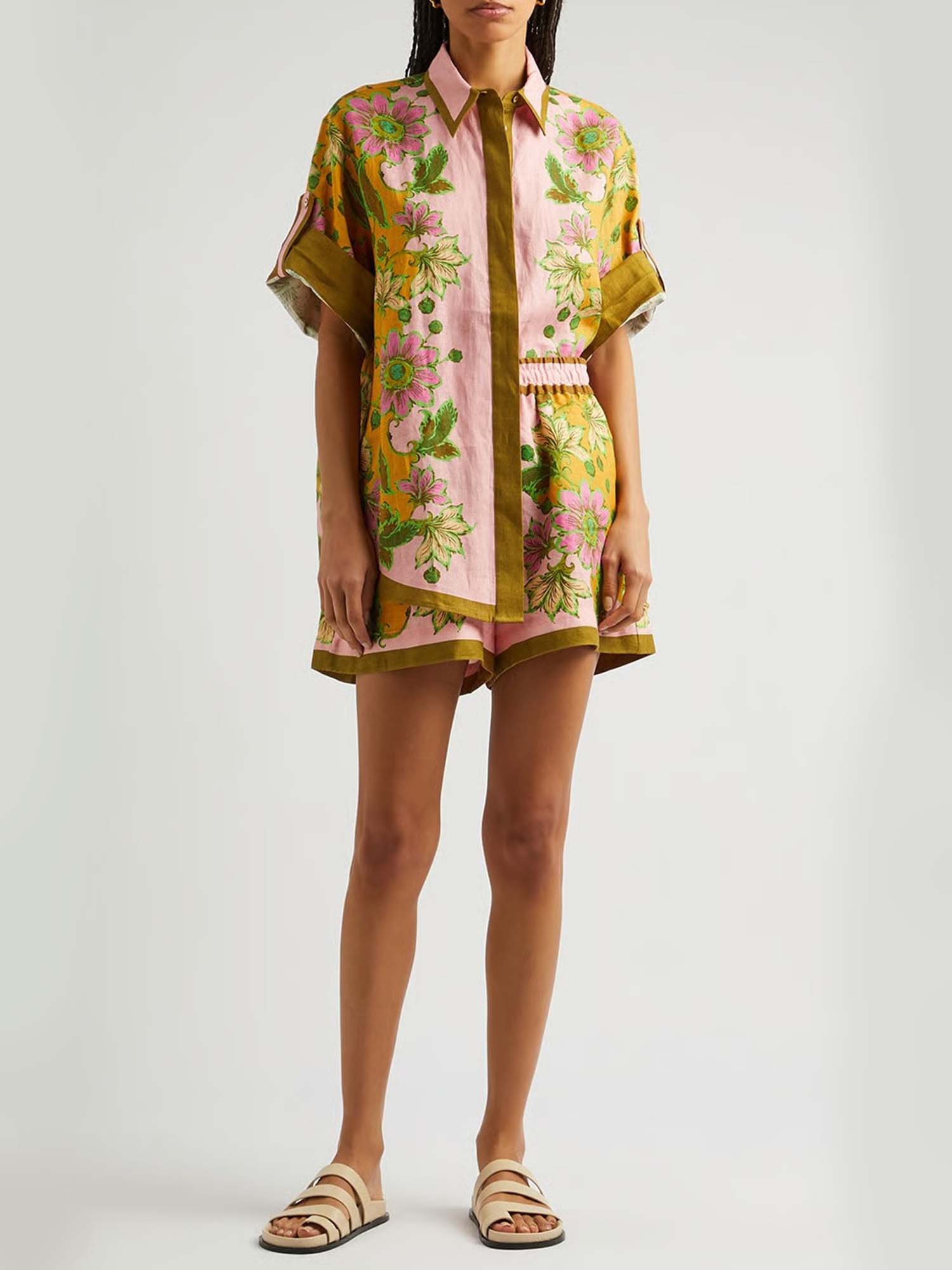 Vega - Conjunto camisero estampado con short