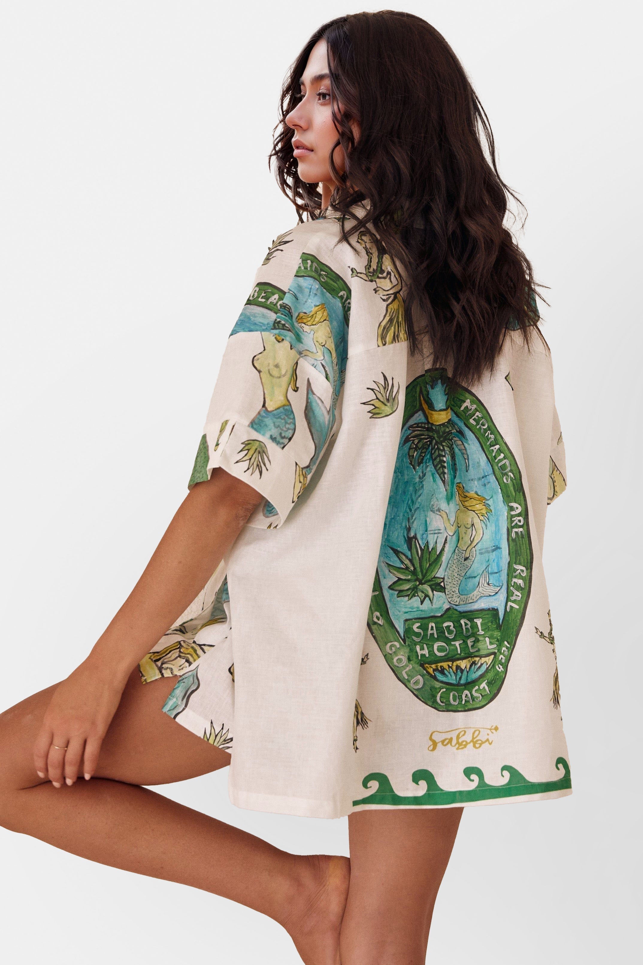 Aitana - Conjunto camisero estampado sirena