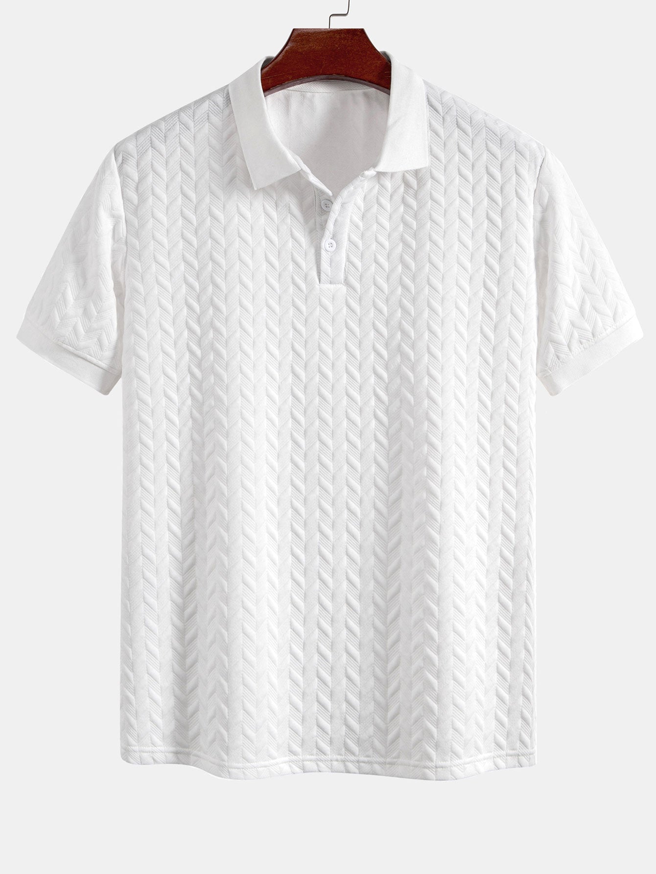 Polo jacquard geométrico