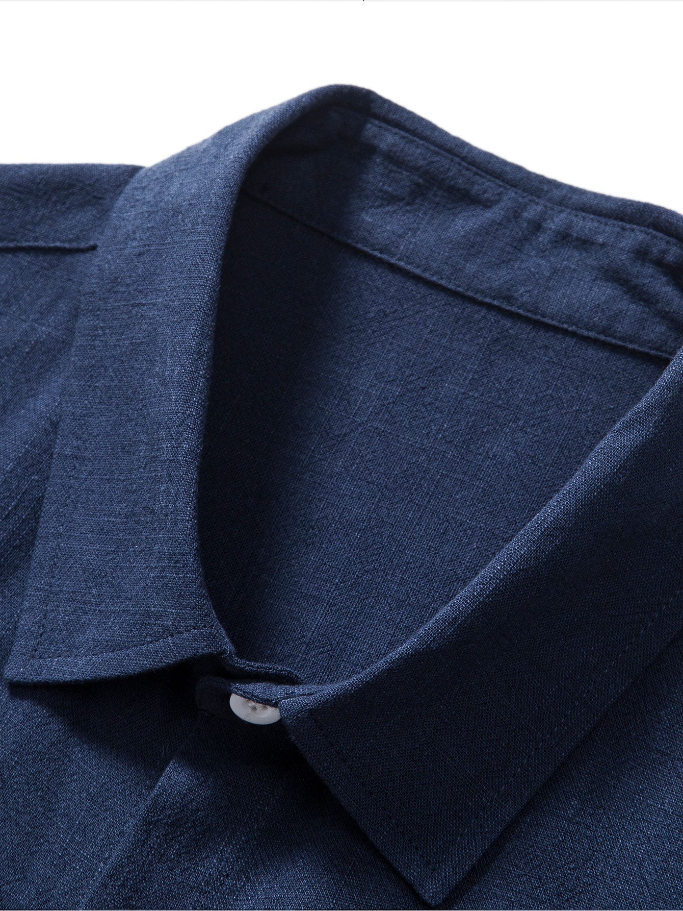 Camisa con botones en mezcla de lino y rayón