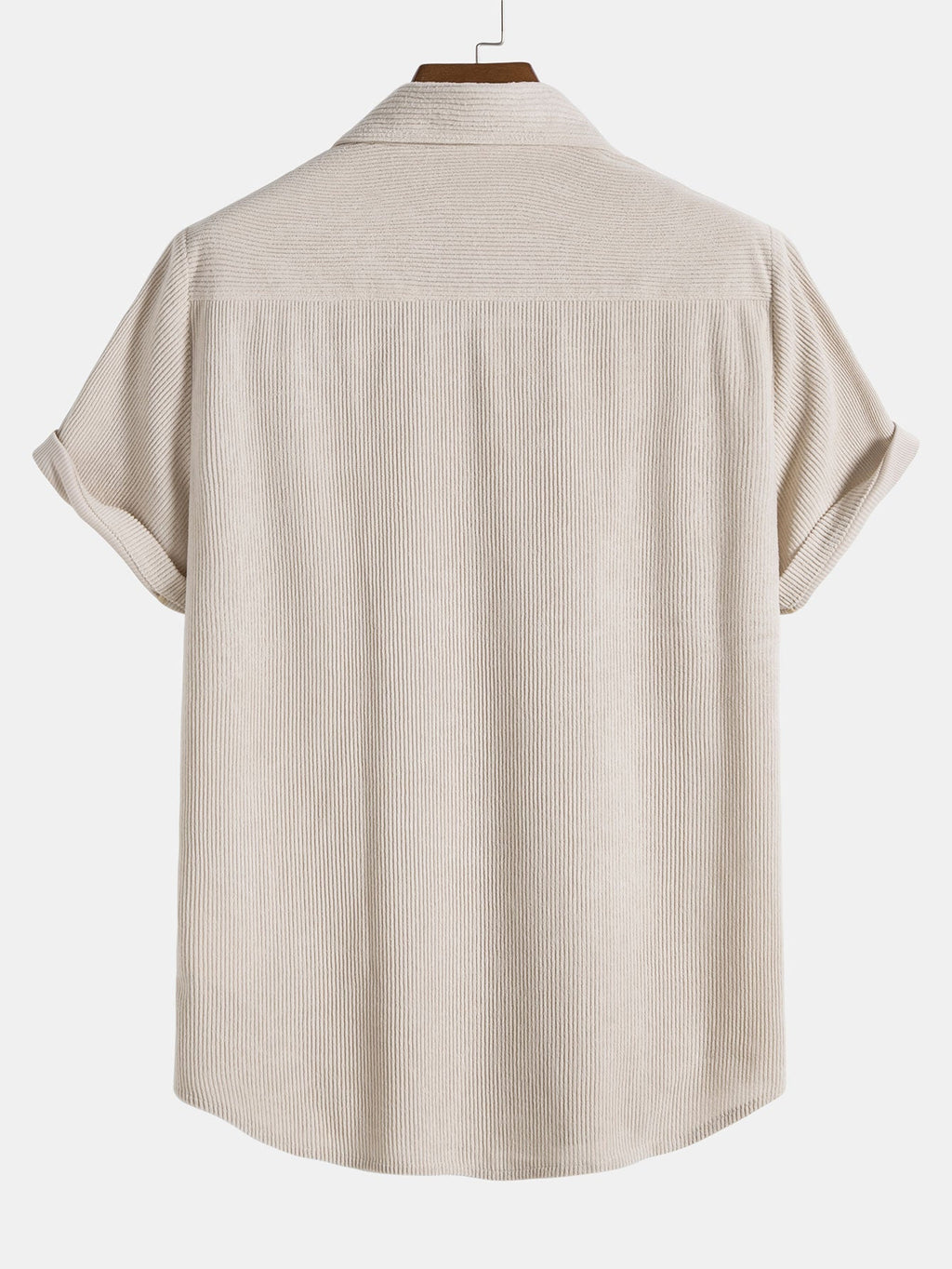 Camisa de algodón con botones y mangas cortas