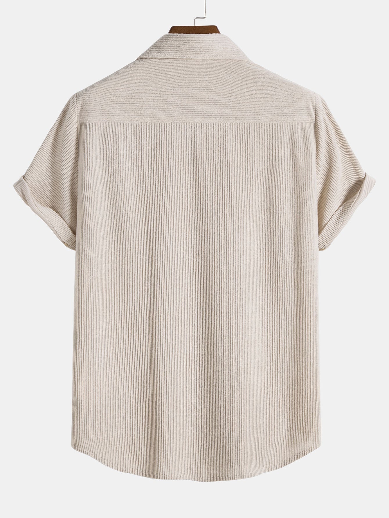 Camisa de algodón con botones y mangas cortas
