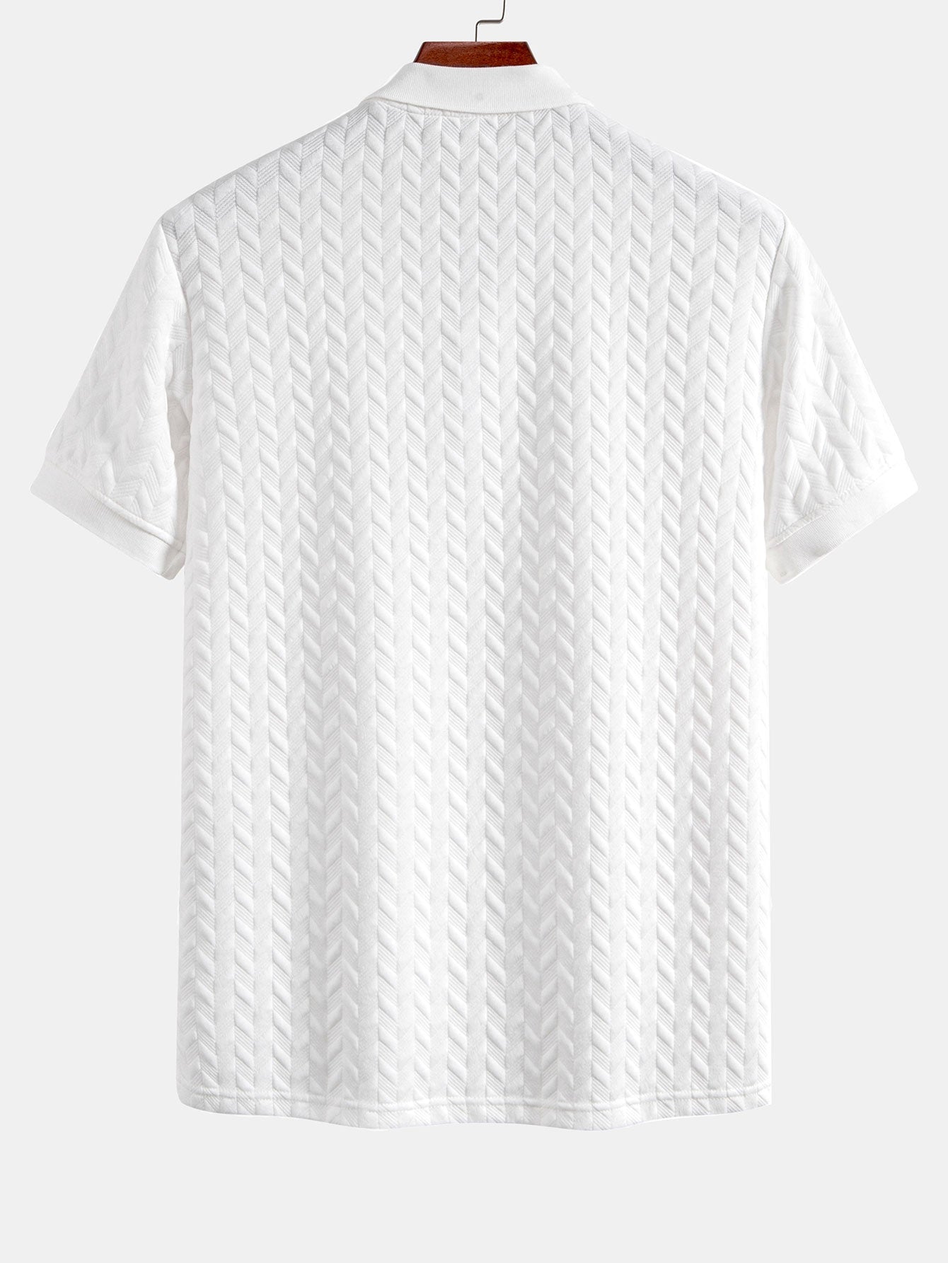 Polo jacquard geométrico