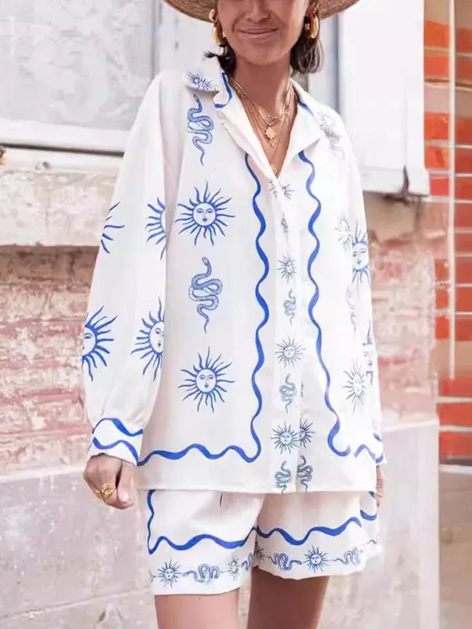 CONJUNTO CAMISERO ESTAMPADO RELAX FIT