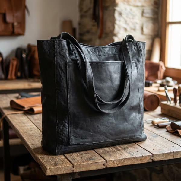 THESSALY - Bolso tote clásico de piel