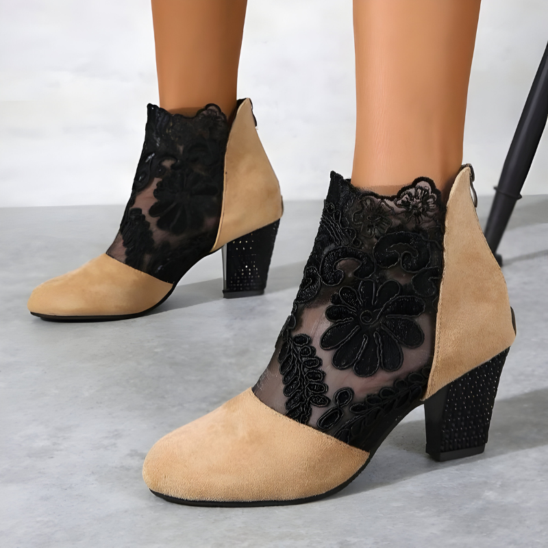 NORA - Elegantes zapatos de tacón alto con encaje