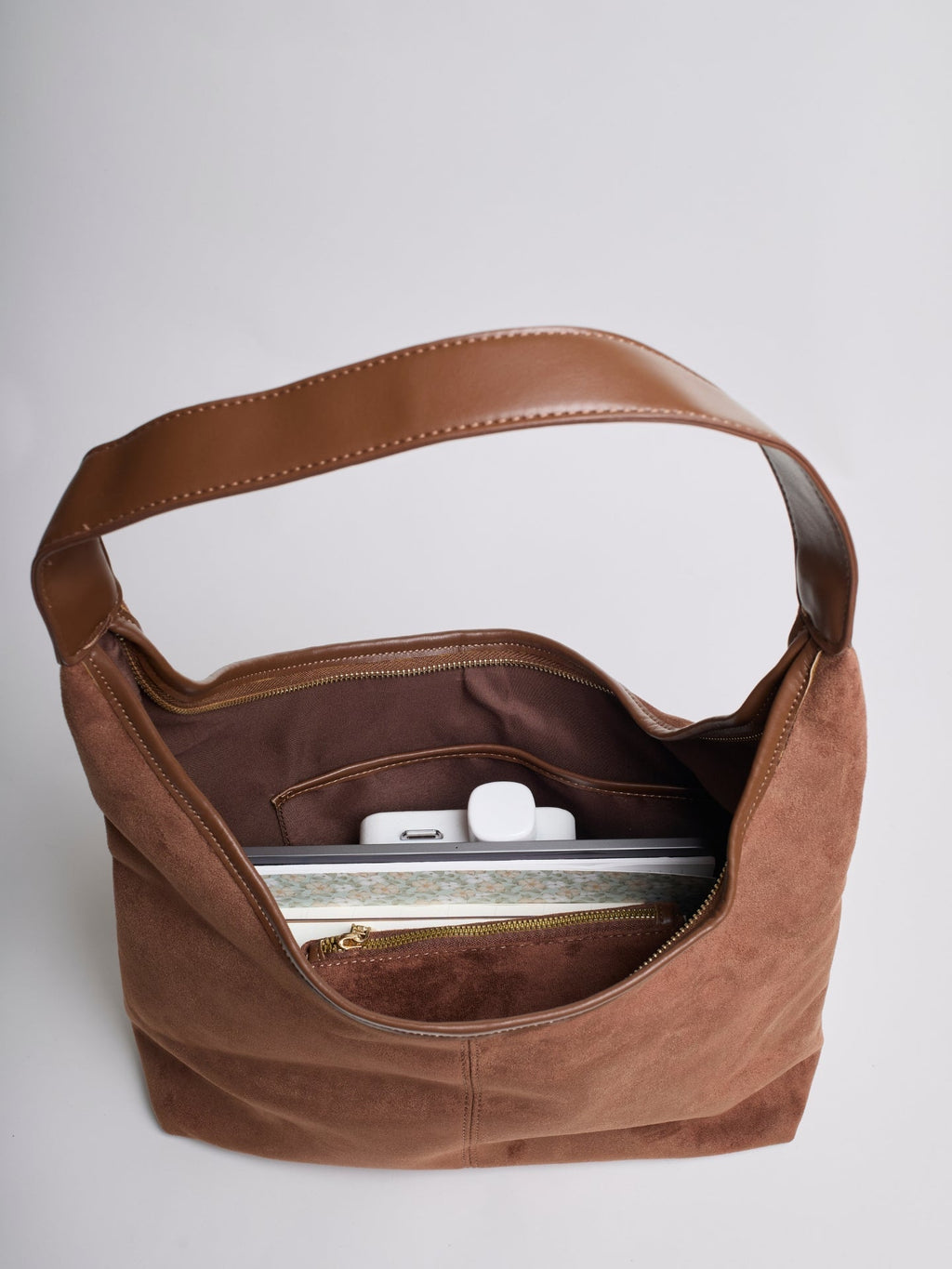 Suede Daily Leather Tote - Bolso tote diario de ante