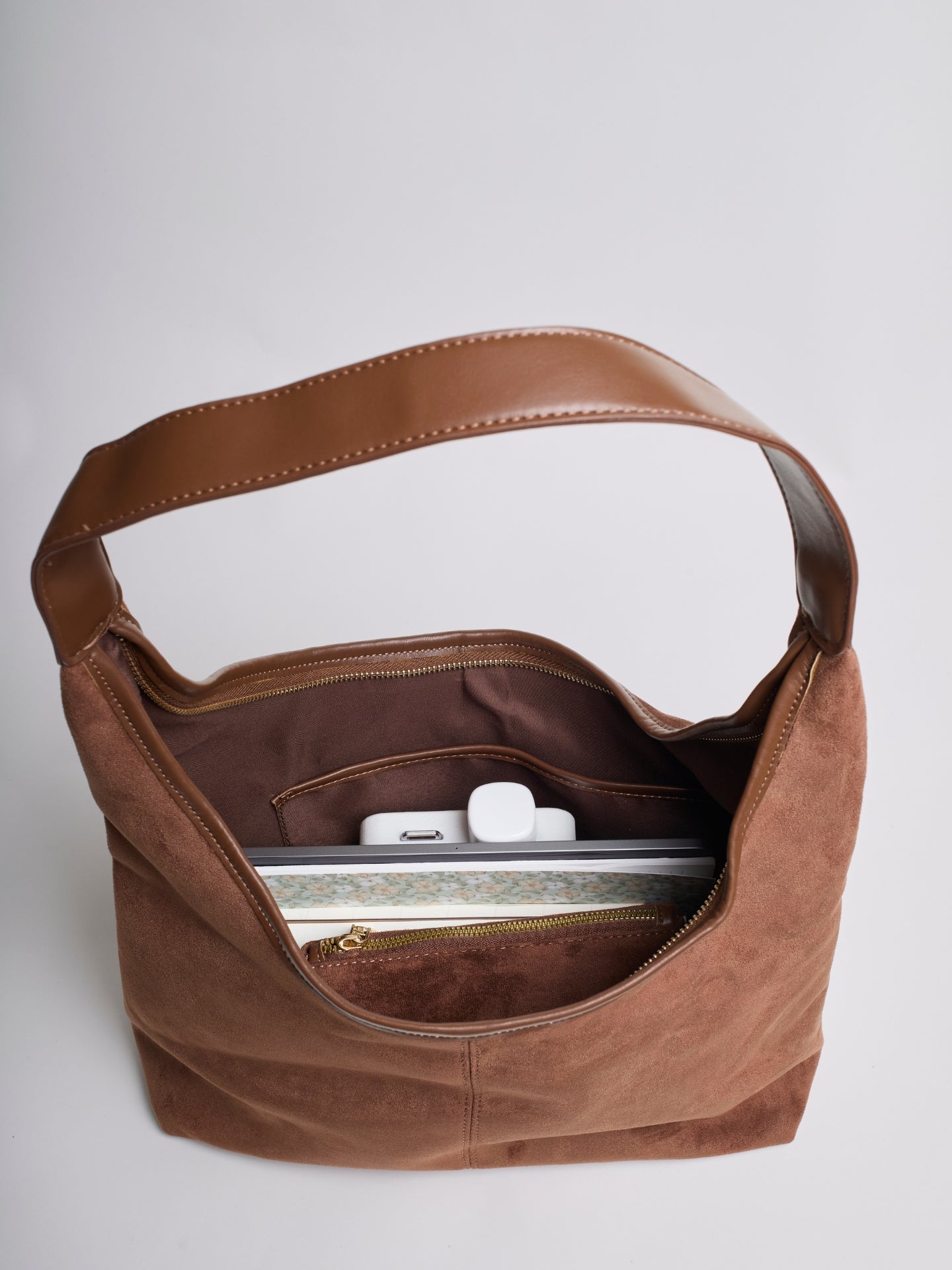 Suede Daily Leather Tote - Bolso tote diario de ante