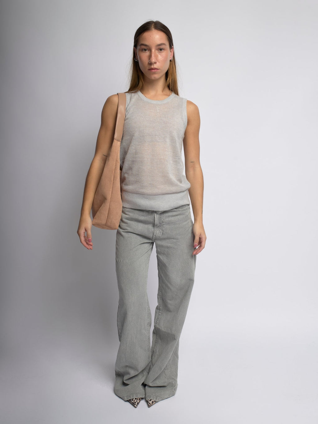 Suede Daily Leather Tote - Bolso tote diario de ante
