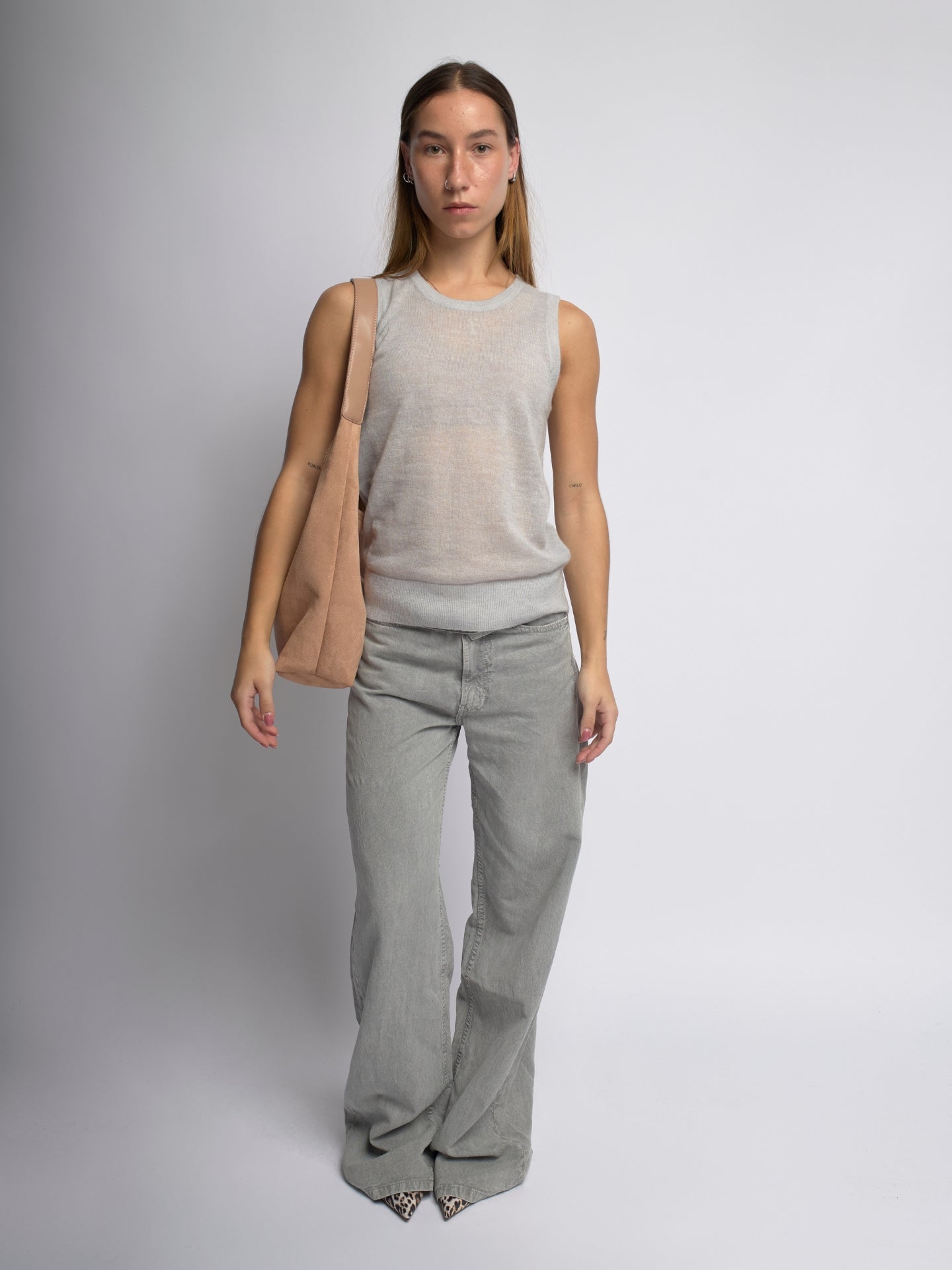 Suede Daily Leather Tote - Bolso tote diario de ante