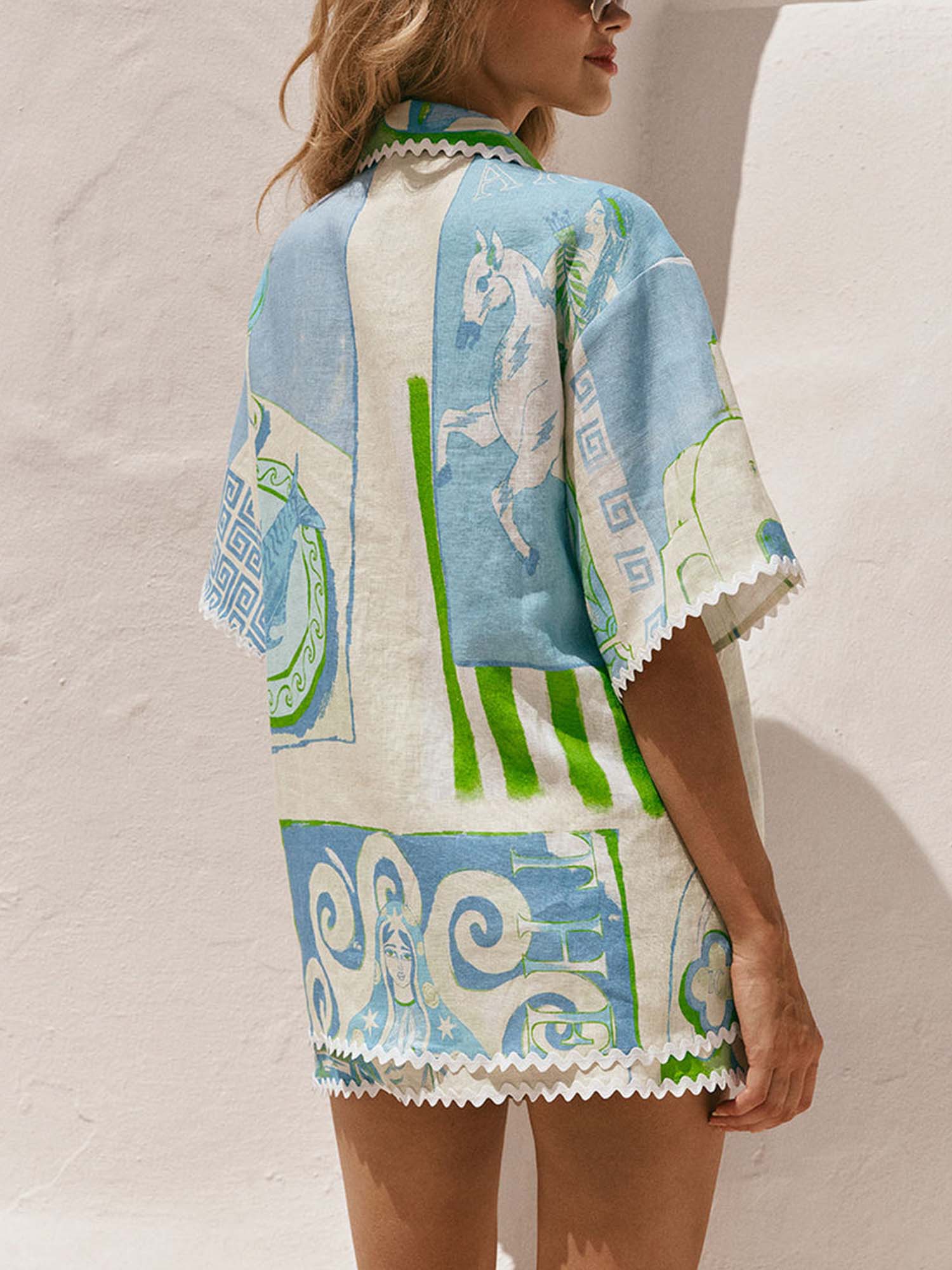 Lara - Conjunto estampado con falda cruzada