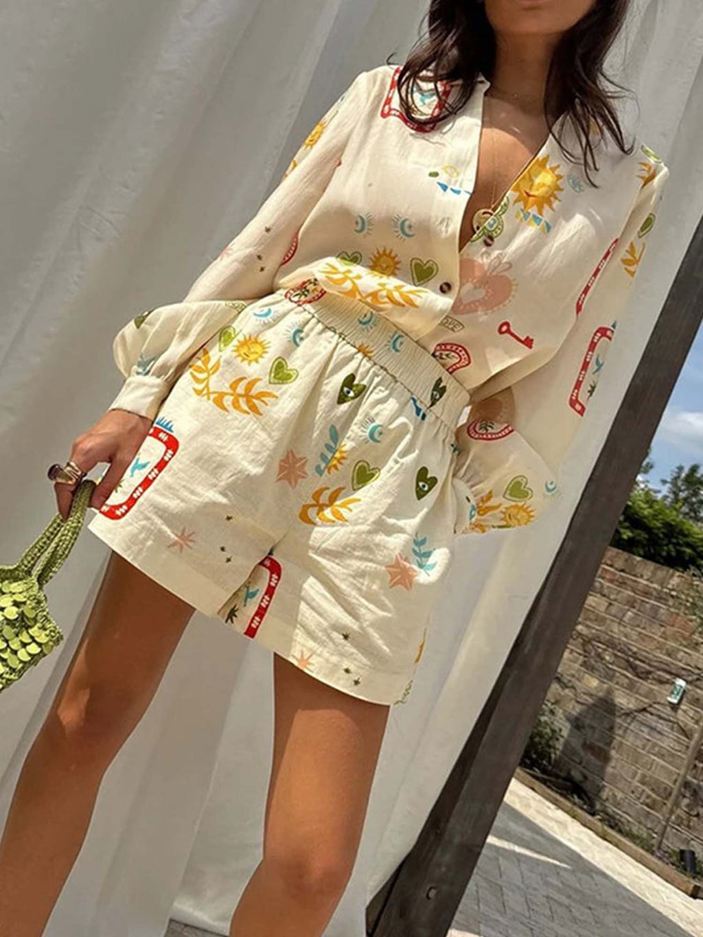 CONJUNTO CAMISERO ESTAMPADO CON SHORT