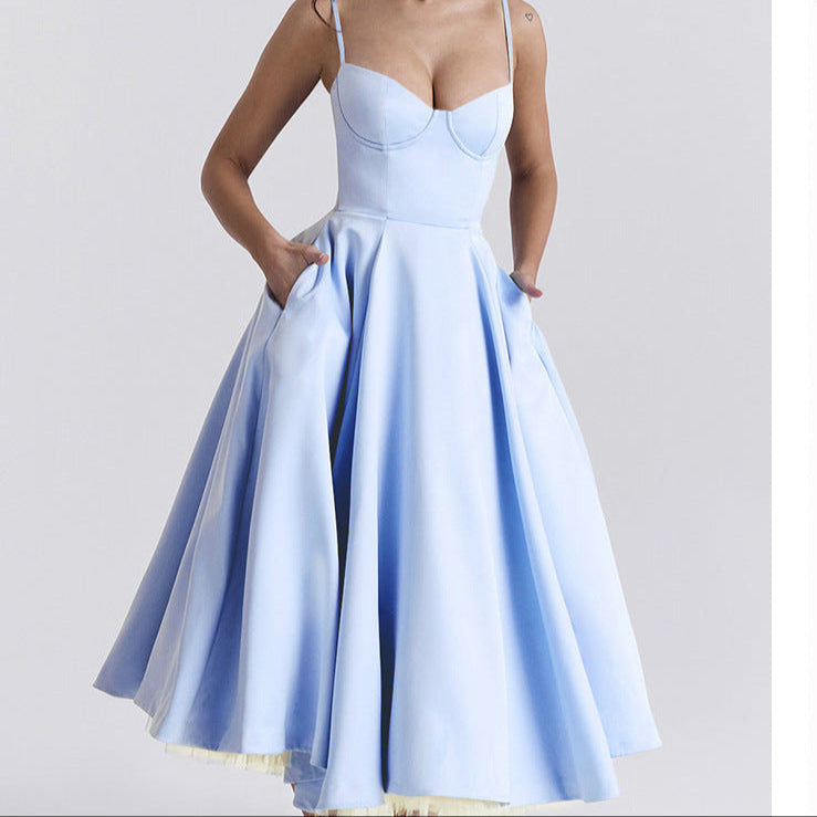 YLIANA - Vestido midi romántico de verano