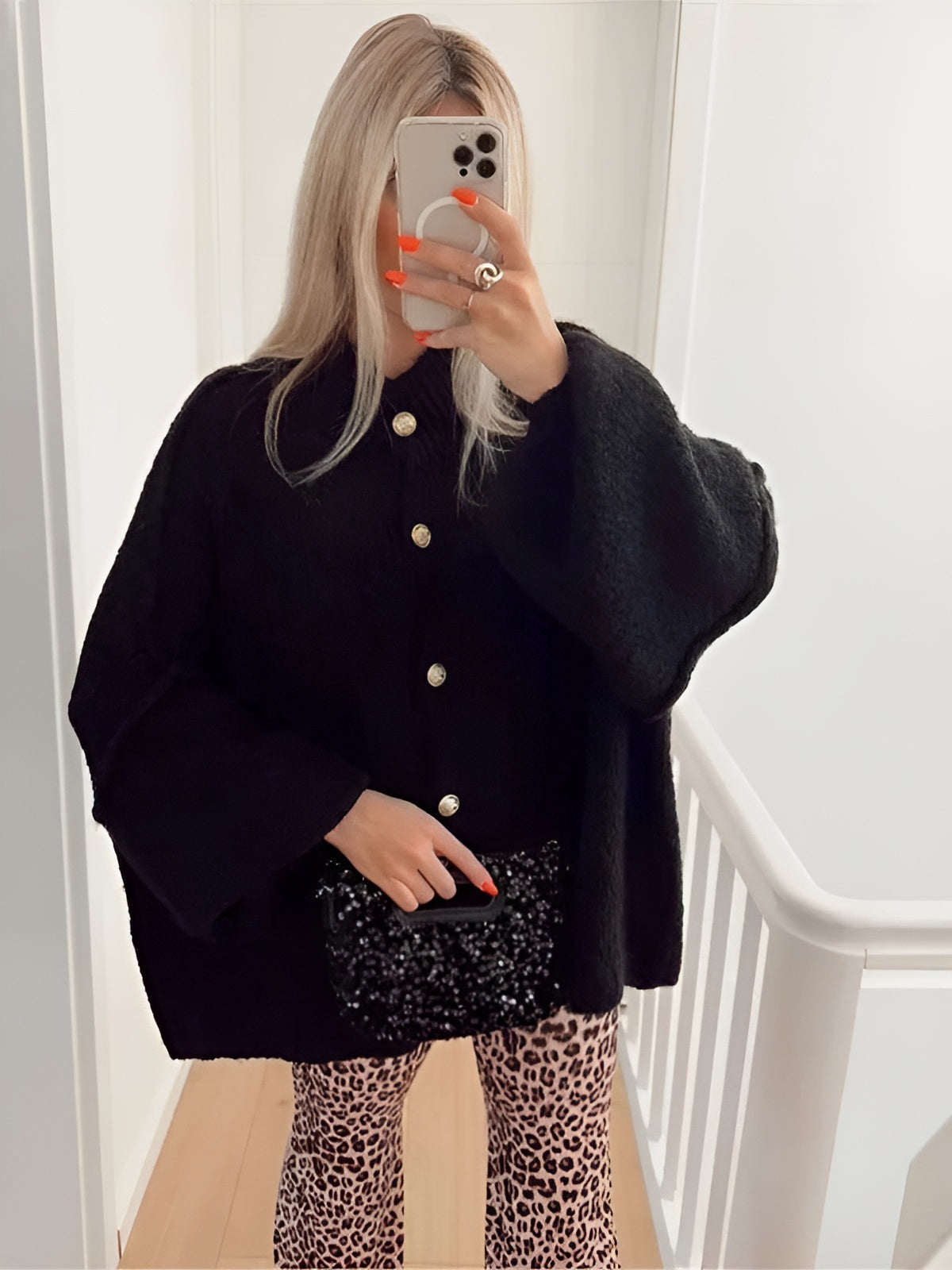 NORA - Cárdigan de punto oversized