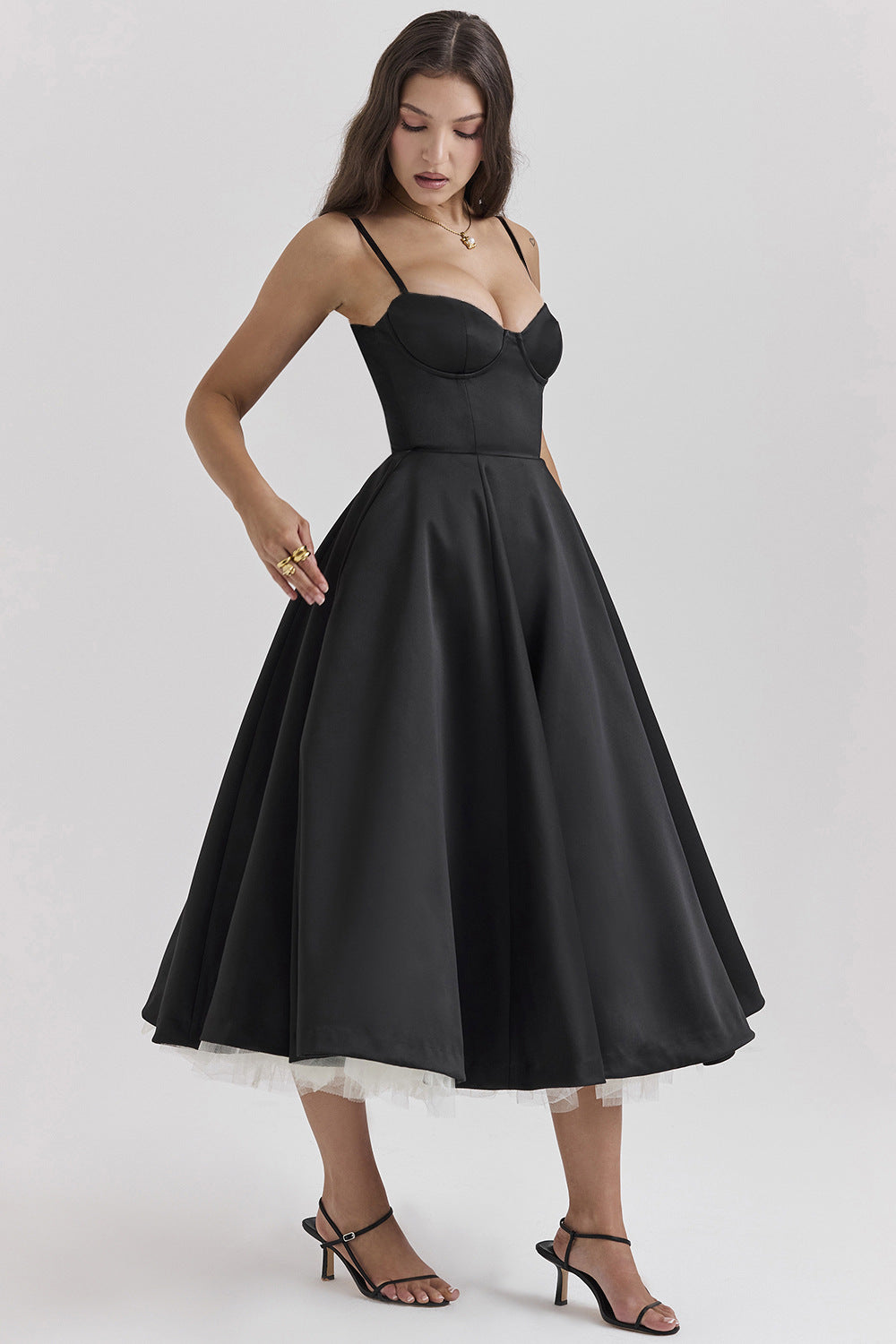 YLIANA - Vestido midi romántico de verano