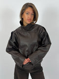 LAUREN - Chaqueta oversize de piel sintética