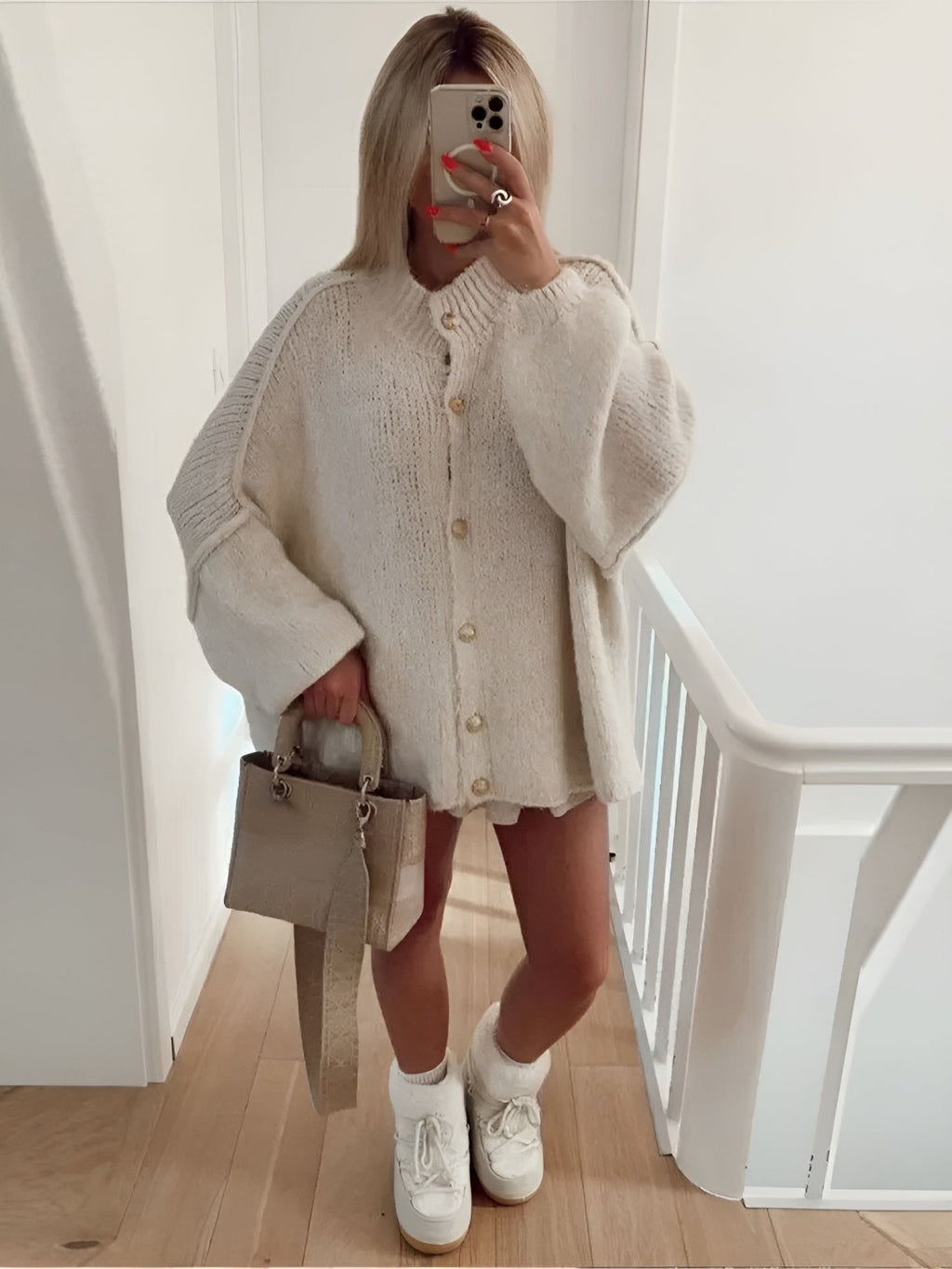 NORA - Cárdigan de punto oversized