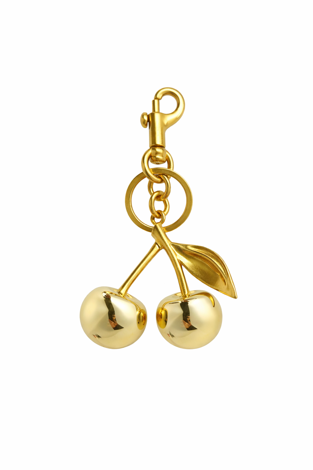 Cherry | Elegante colgante para bolso con acabado dorado