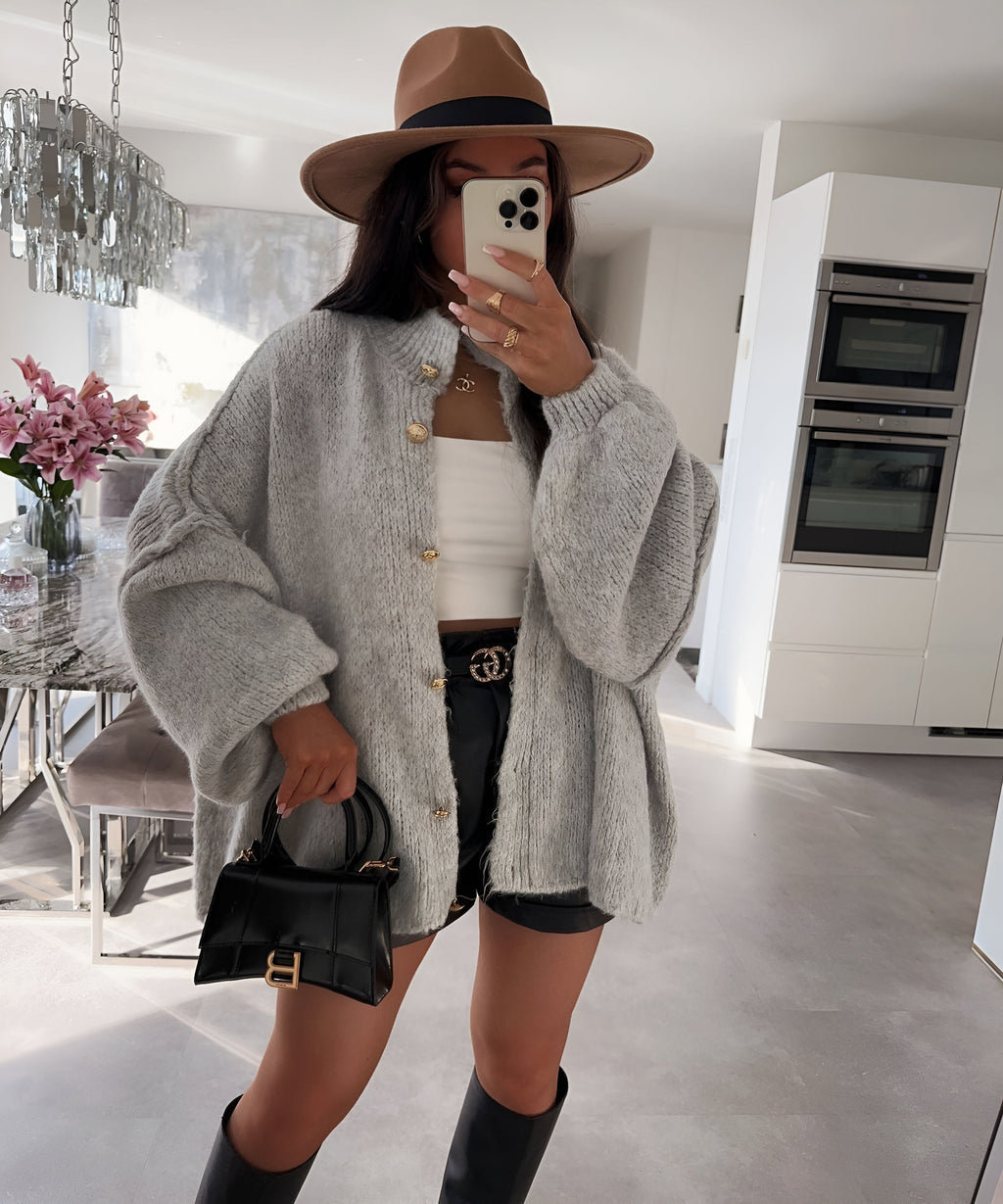 NORA - Cárdigan de punto oversized