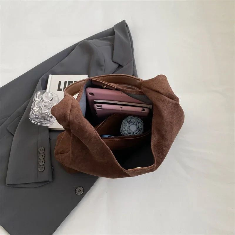 MILLE - Bolso tote de ante