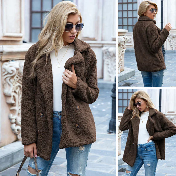 ELINE - Elegante abrigo de felpa