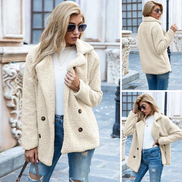 ELINE - Elegante abrigo de felpa